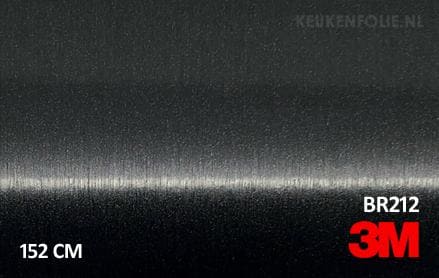 3M 2080 BR212 Brushed Black Metallic keukenfolie