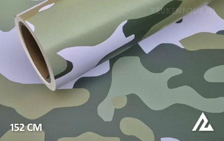 Camouflage groen wit keukenfolie