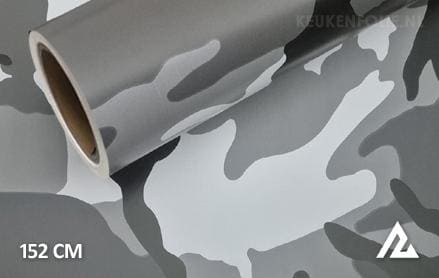 Camouflage zwart wit keukenfolie