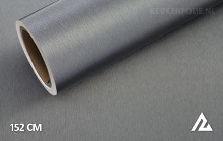 Geborsteld aluminium antraciet keukenfolie