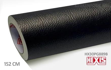 Hexis HX30PG889B Black Grain Leather Gloss keukenfolie